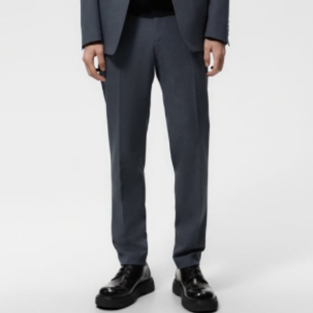 Zara BIRDSEYE Suit Pants size 46